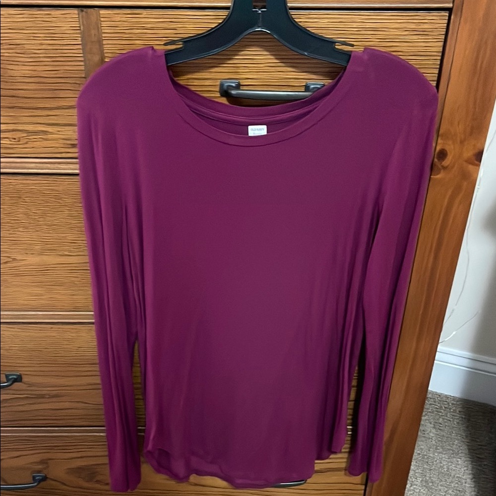 Elegant Plum Long Sleeve Top